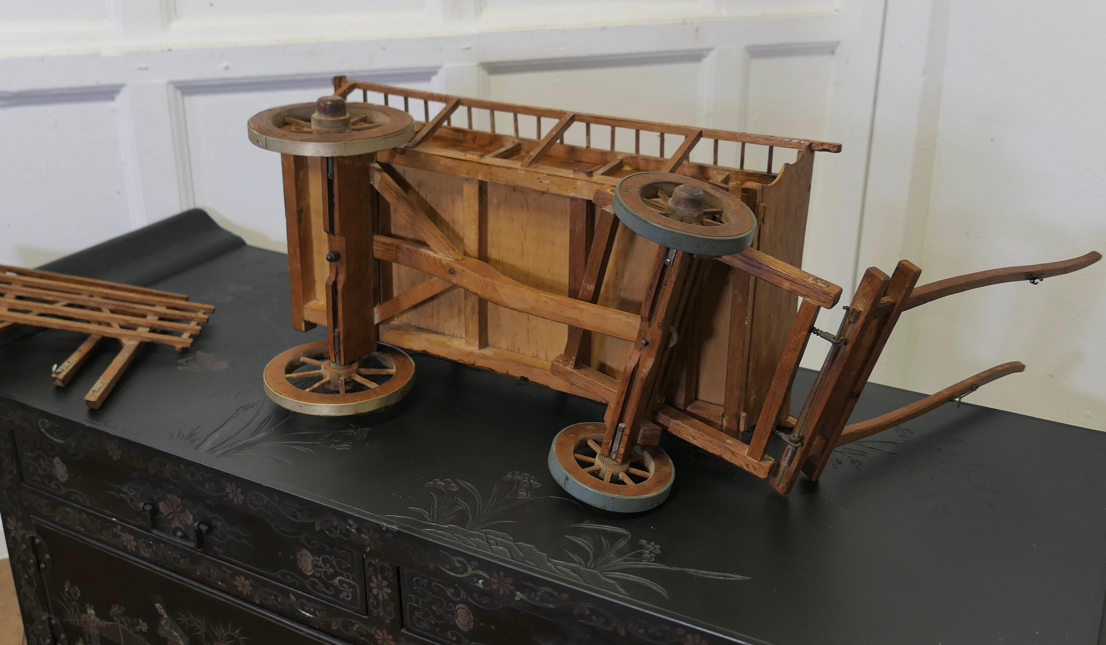 Model Wooden Horse Drawn Hay Cart    For Sale 5