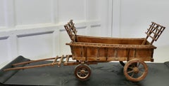 Model Wooden Horse Drawn Hay Cart