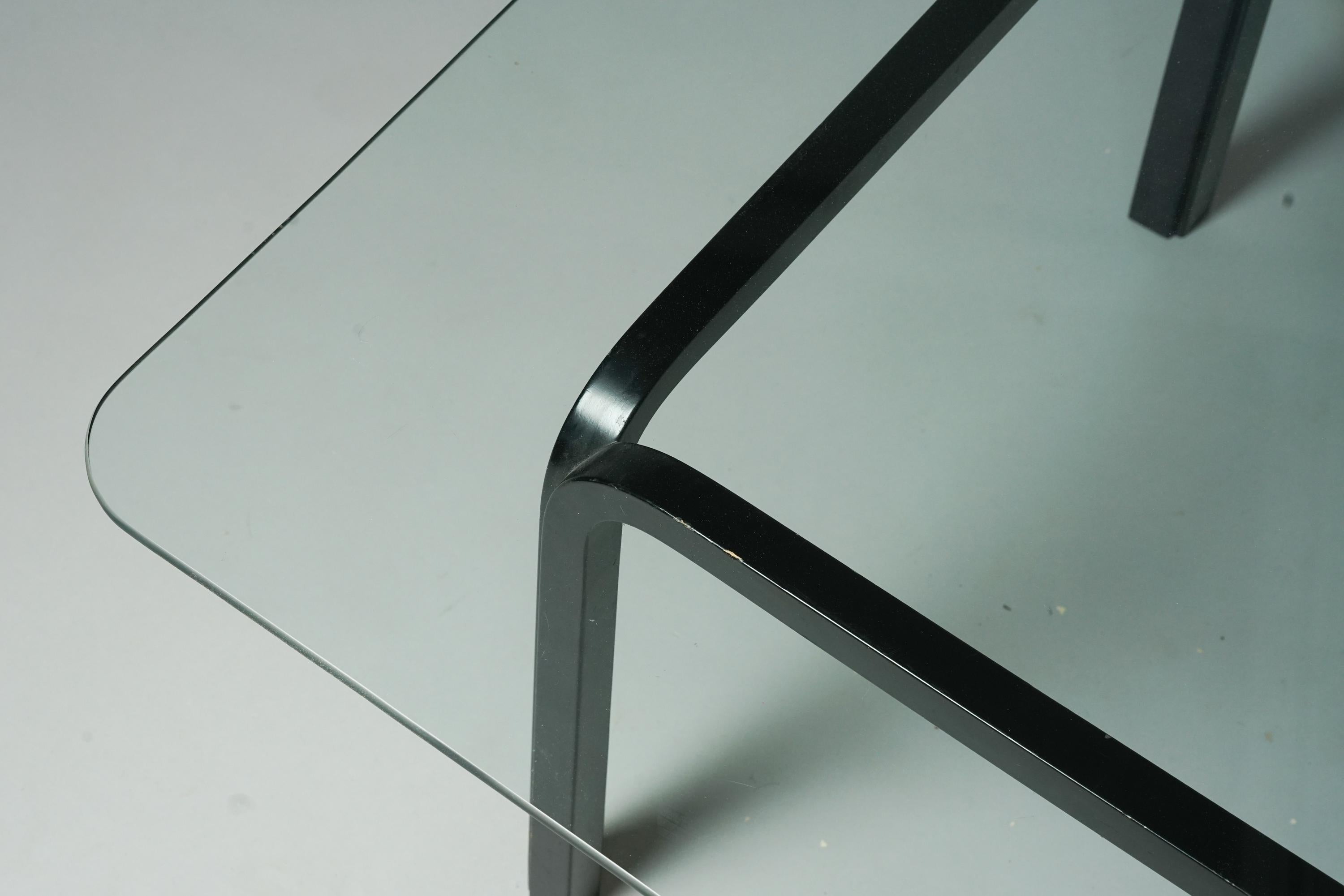 Finnish Model Y805B Glass Coffee Table, Alvar Aalto, Artek, 1970s