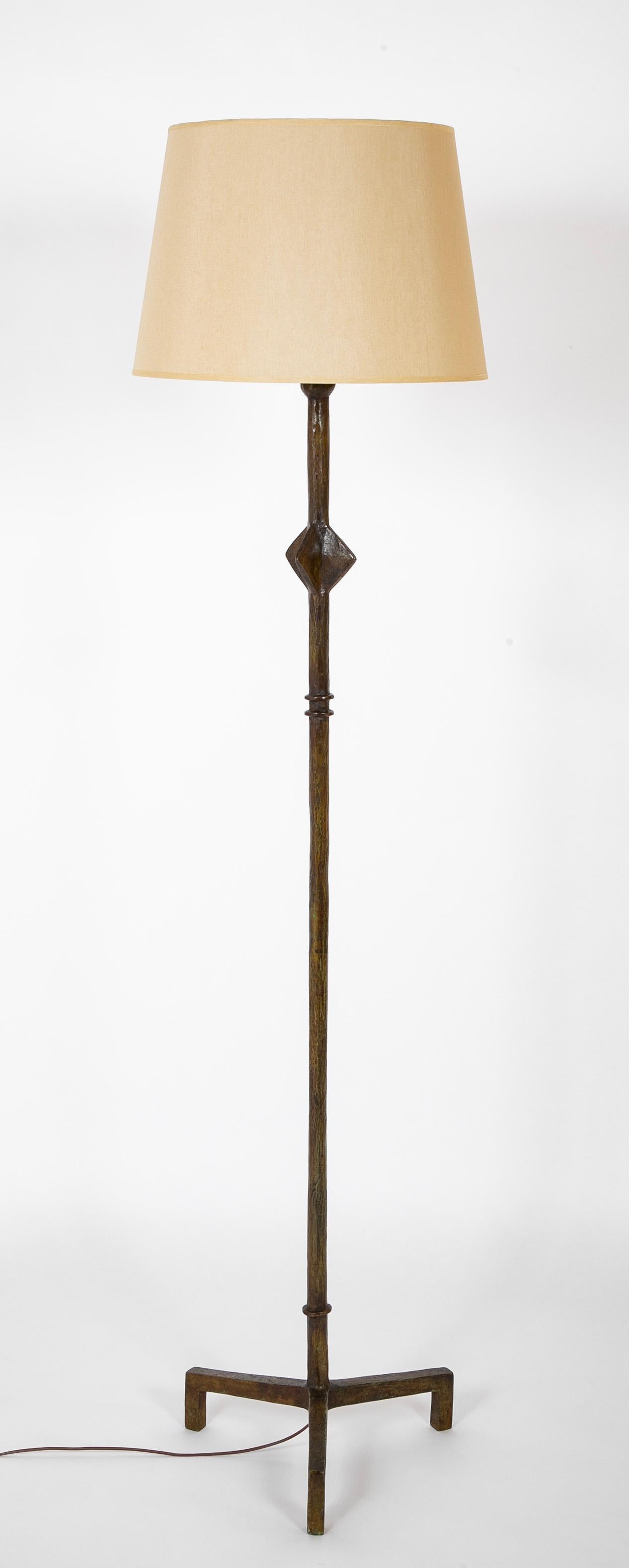 Mid-Century Modern Modèle Etoile Bronze Floor Lamp After Giacometti