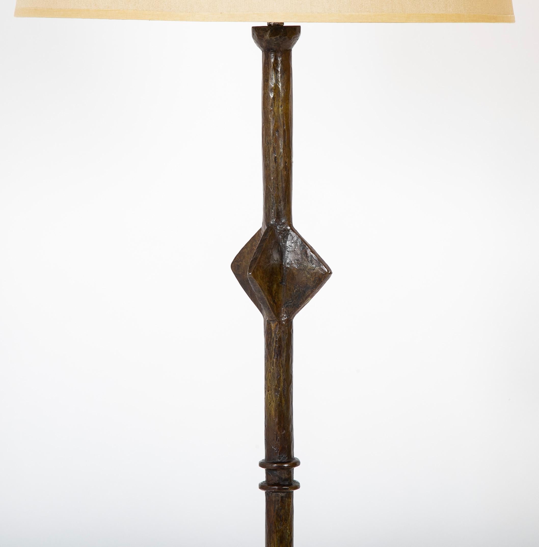 20th Century Modèle Etoile Bronze Floor Lamp After Giacometti