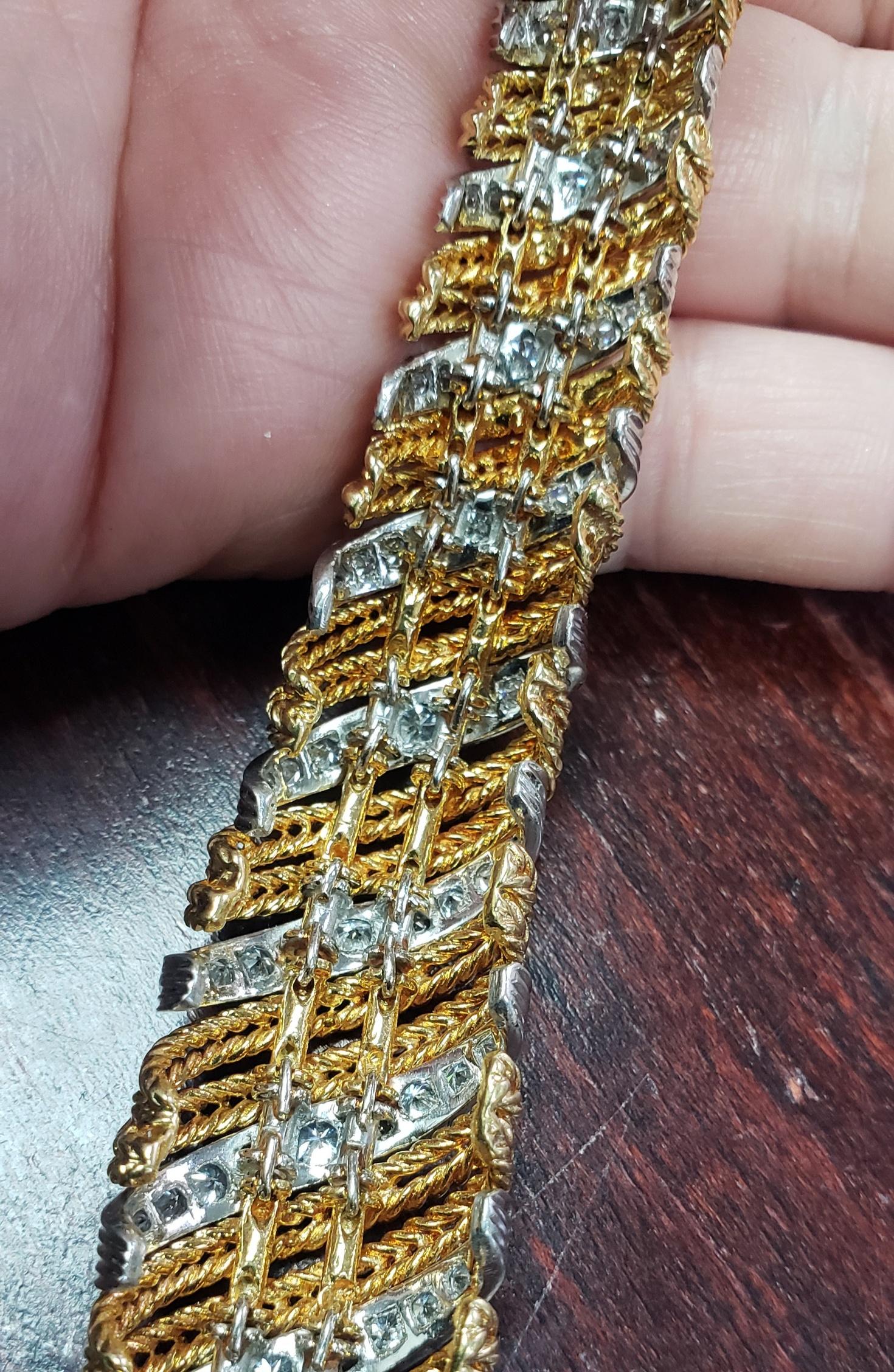MODELE STERLE Paris 18K gold and Diamond bracelet 7.25