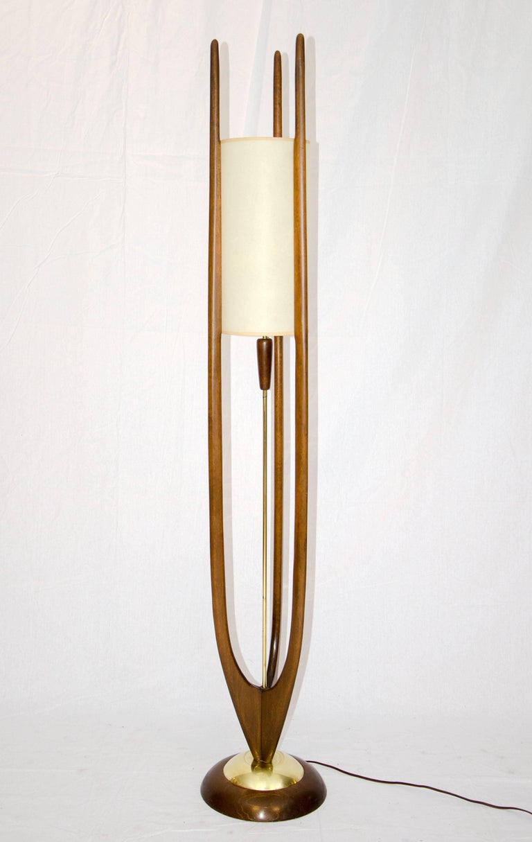 Modeline Danish Style Walnut Floor Lamp at 1stDibs | modeline floor