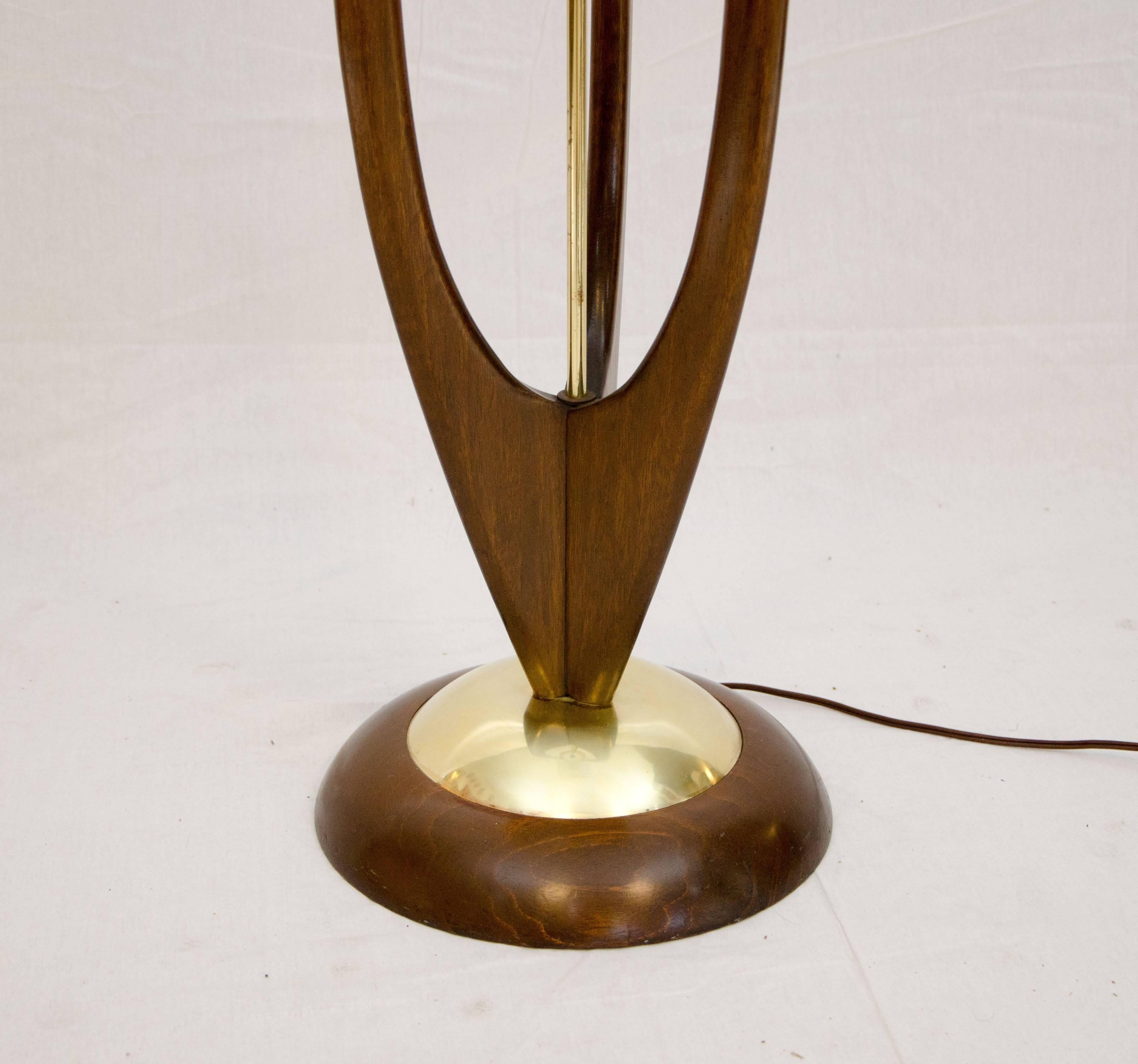 Mid-Century Modern Modeline Danish Style Walnut Floor Lamp