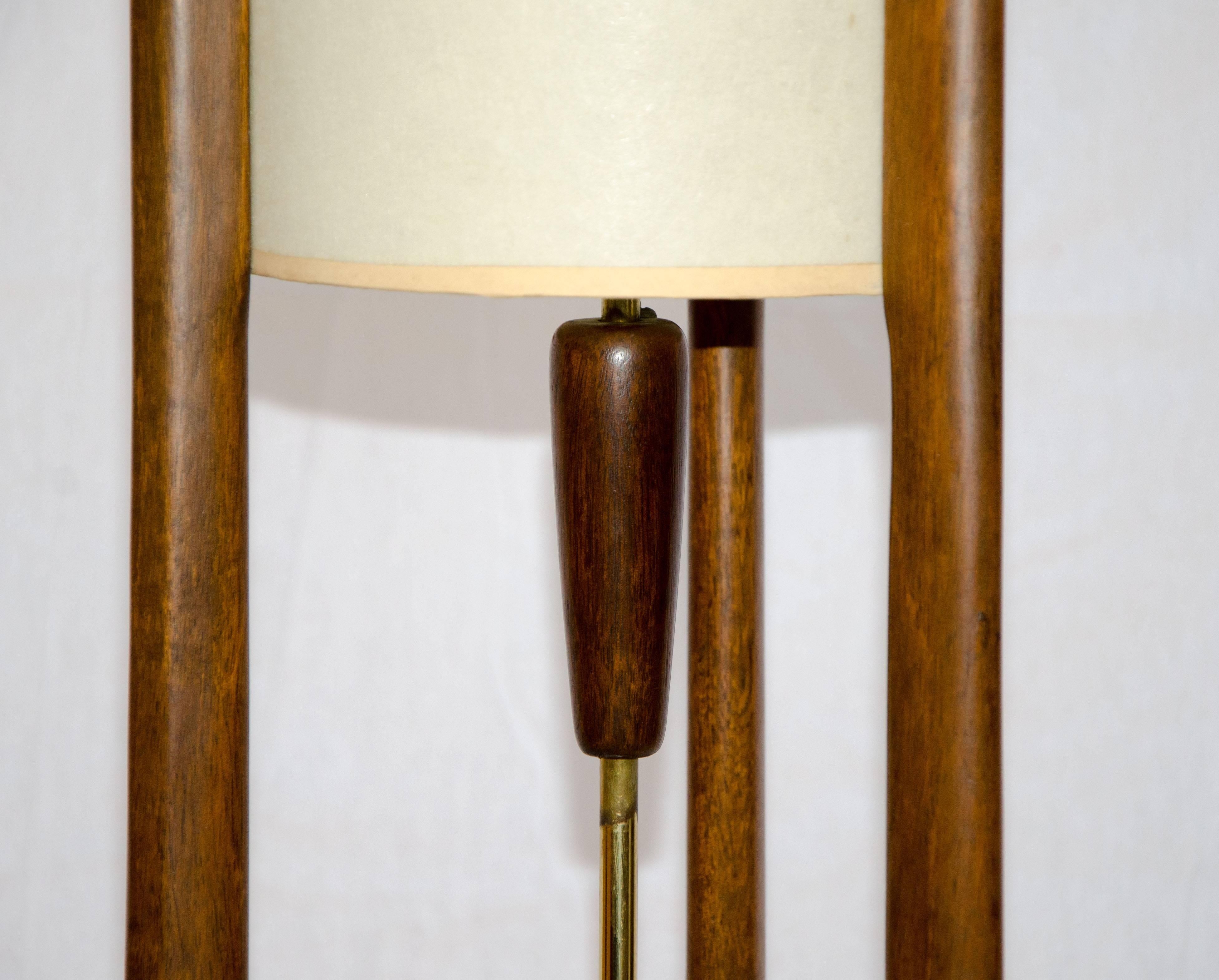 American Modeline Danish Style Walnut Floor Lamp