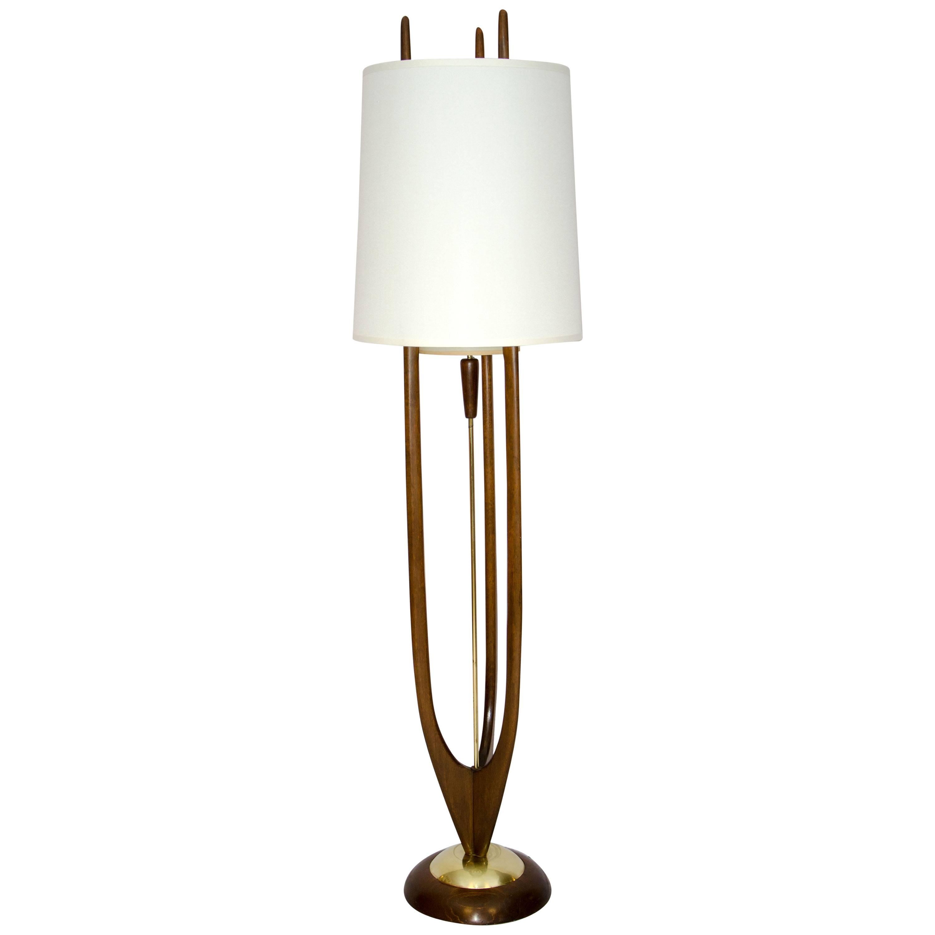 Modeline Lampadaire de style danois en noyer