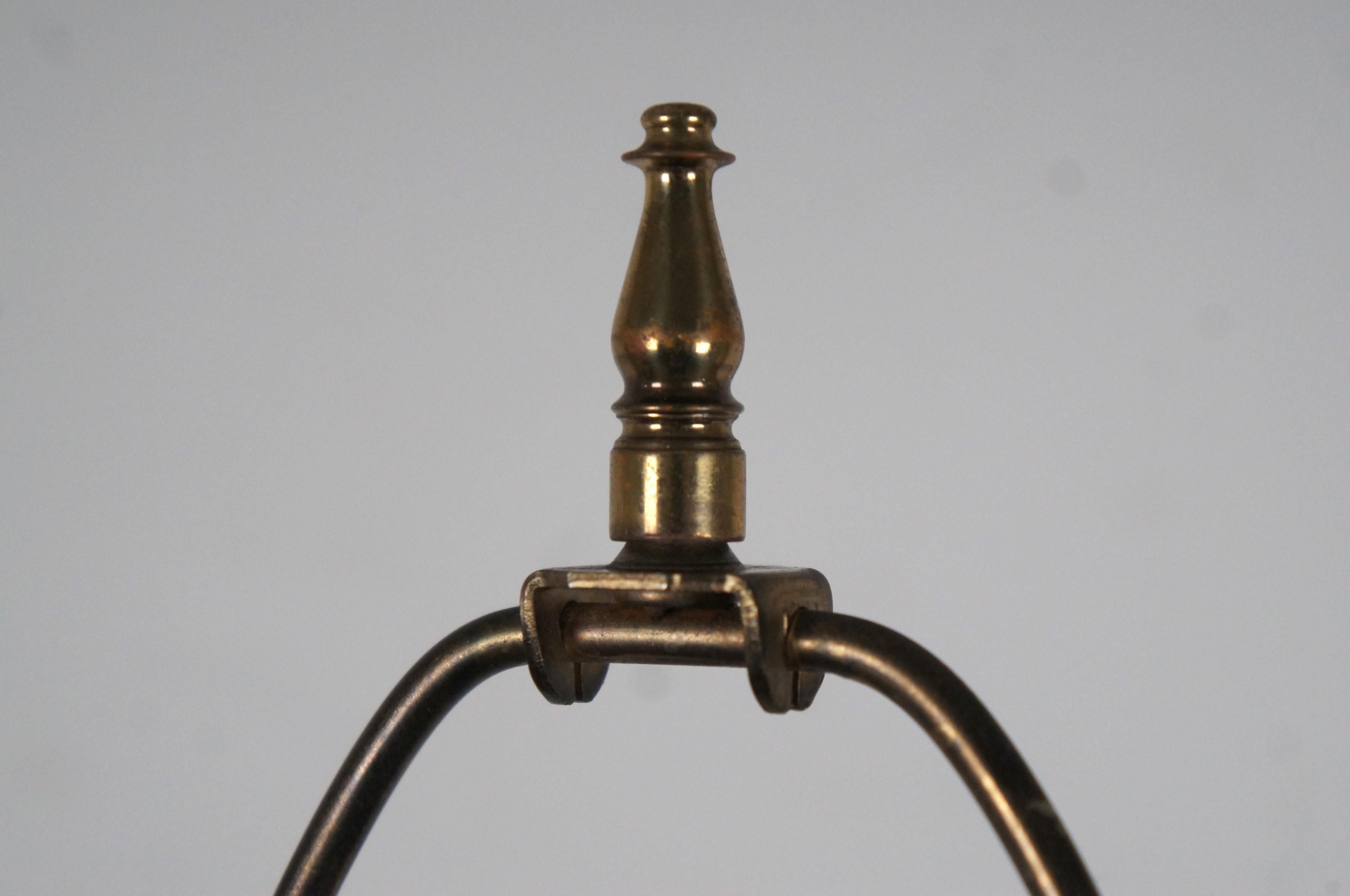 Modeline Lamp Co. Mid Century Modern Walnut & Brass Table Lamp 42