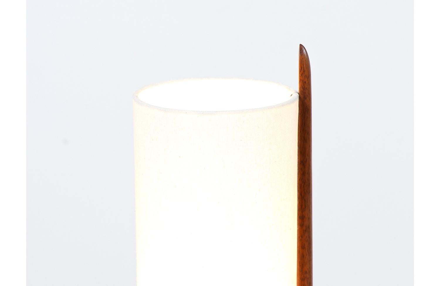 Modeline of California Modern Sculpted Walnut Table Lamp In Excellent Condition In Los Angeles, CA
