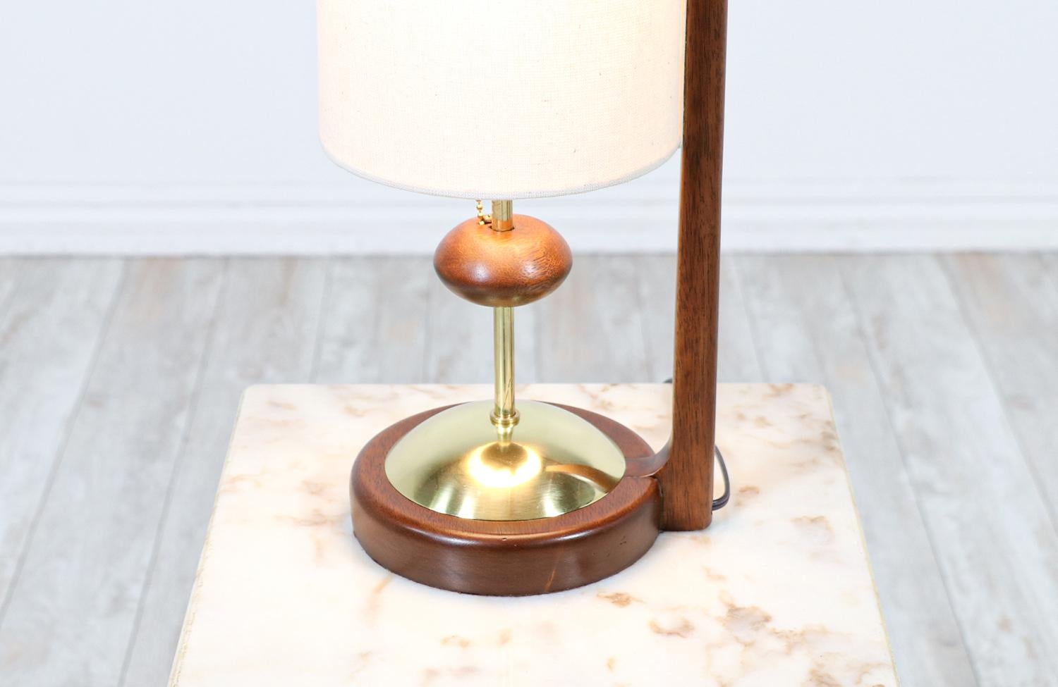 Modeline of California Modern Sculpted Walnut Table Lamp 1