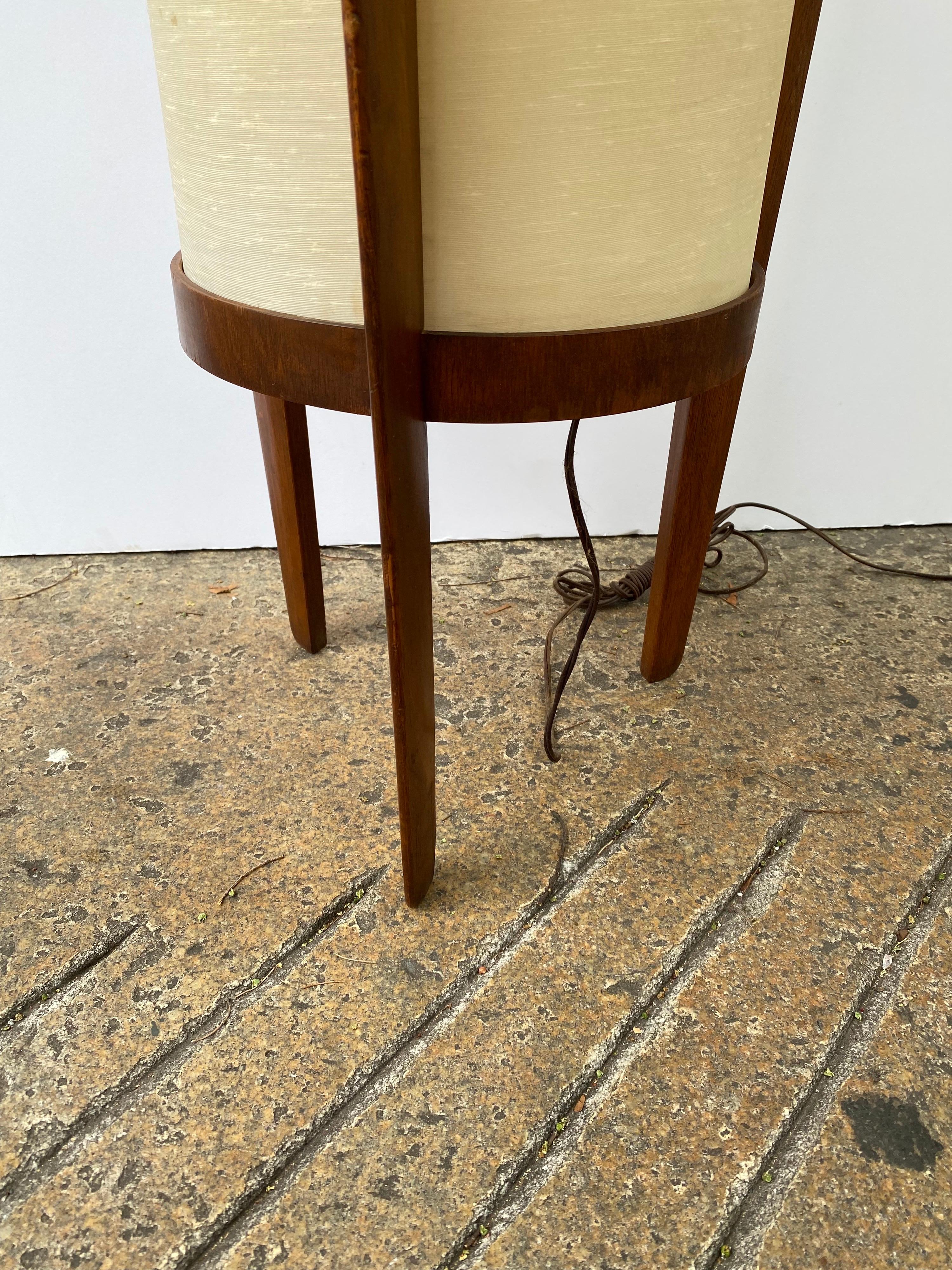 American ModeLine Walnut Floor Lamp