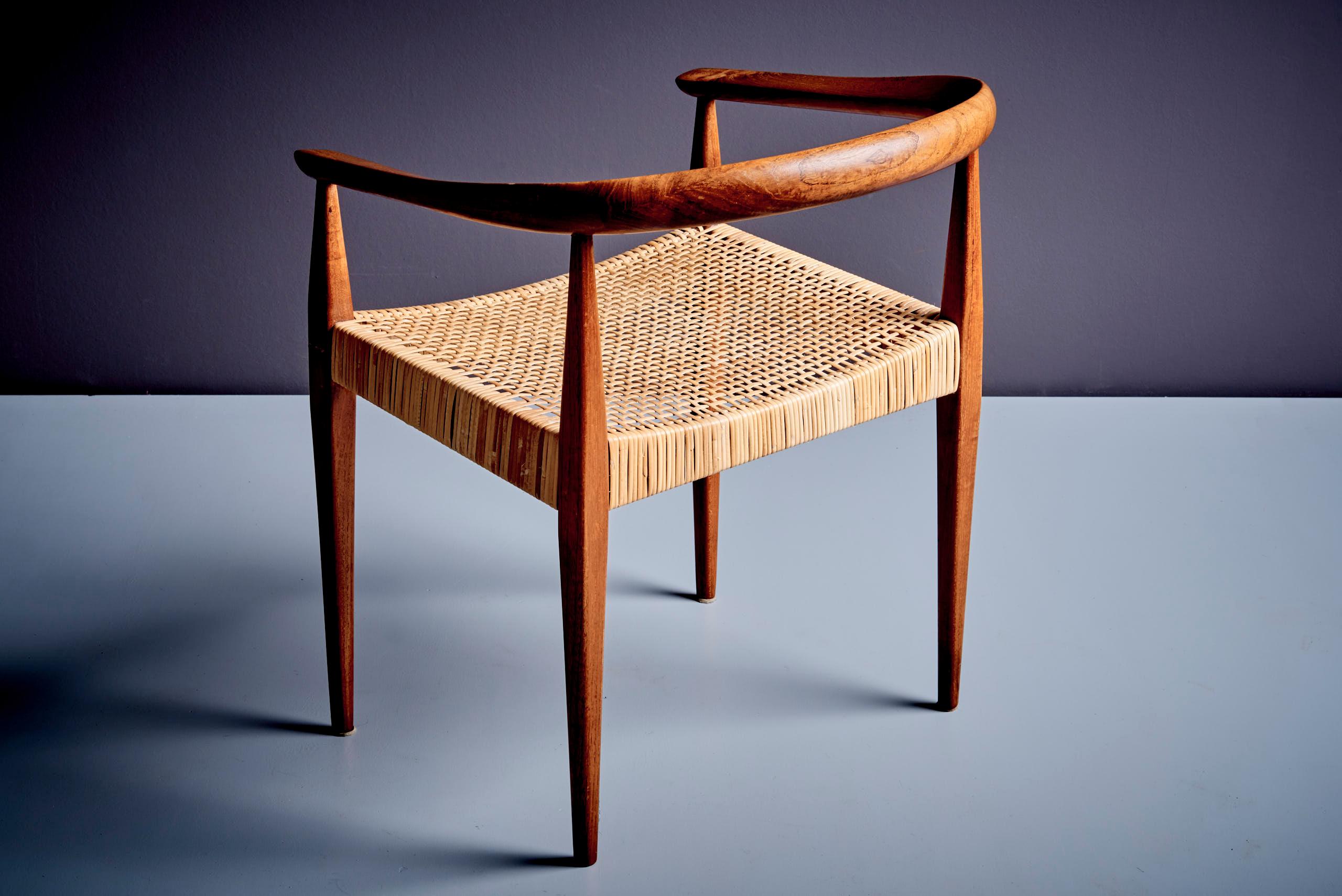 Model No 113 Chaise en teck par Nana Ditzel pour Povl Kolds Savvaerk Bon état - En vente à Berlin, DE