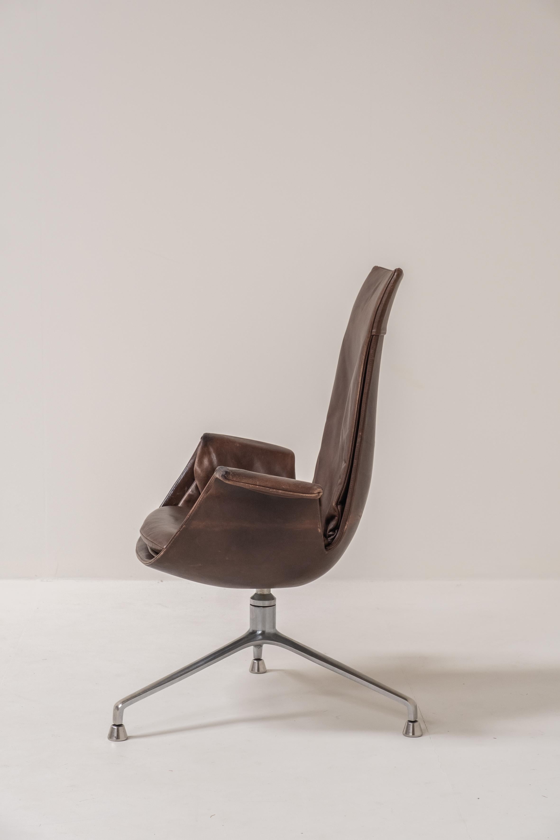 Mid-Century moderno Sedia a tulipano Modell 6726 di Preben Fabricius & Jorgen Kastholm per Walter Knoll 1 in vendita