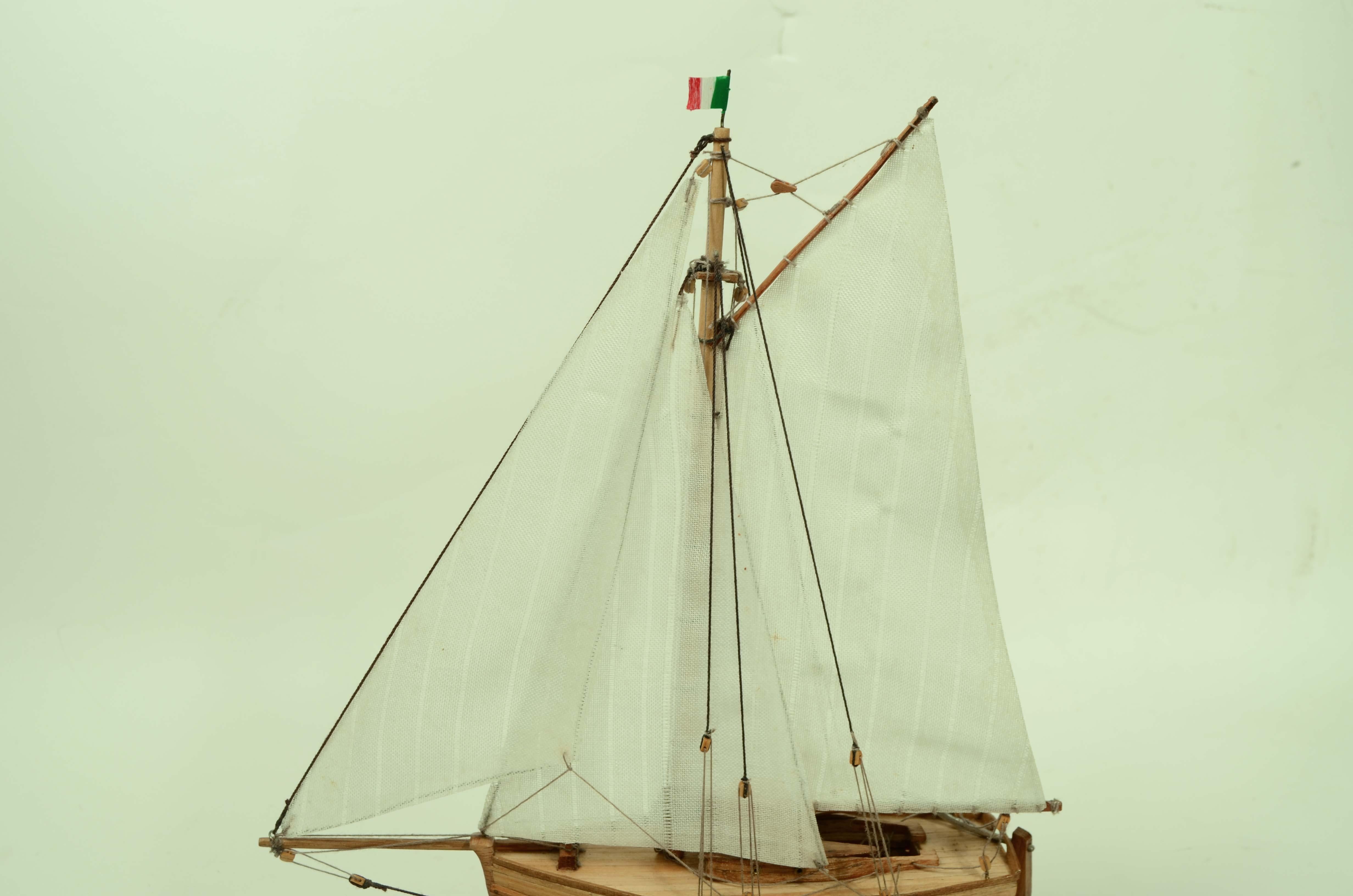 Modellino del Cutter Aurico Sorella del 1858 restaurato nel 1990 da Sciarelli For Sale 3