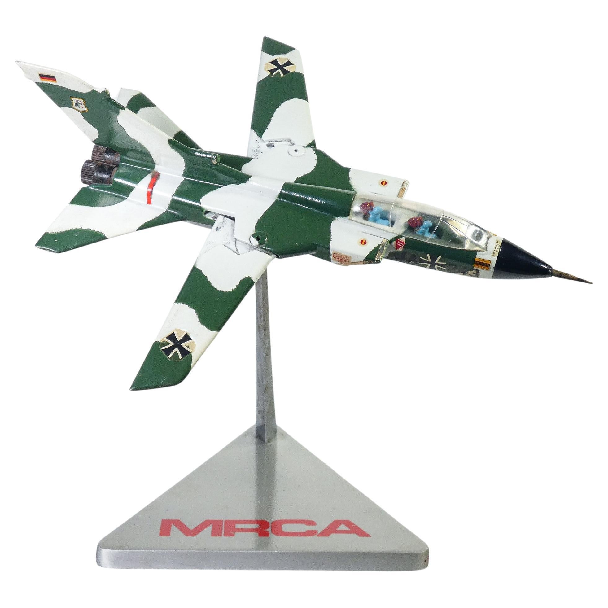 Modellino Di Aereo Da Guerra in Alluminio, Panavia Tornado, Anni 80