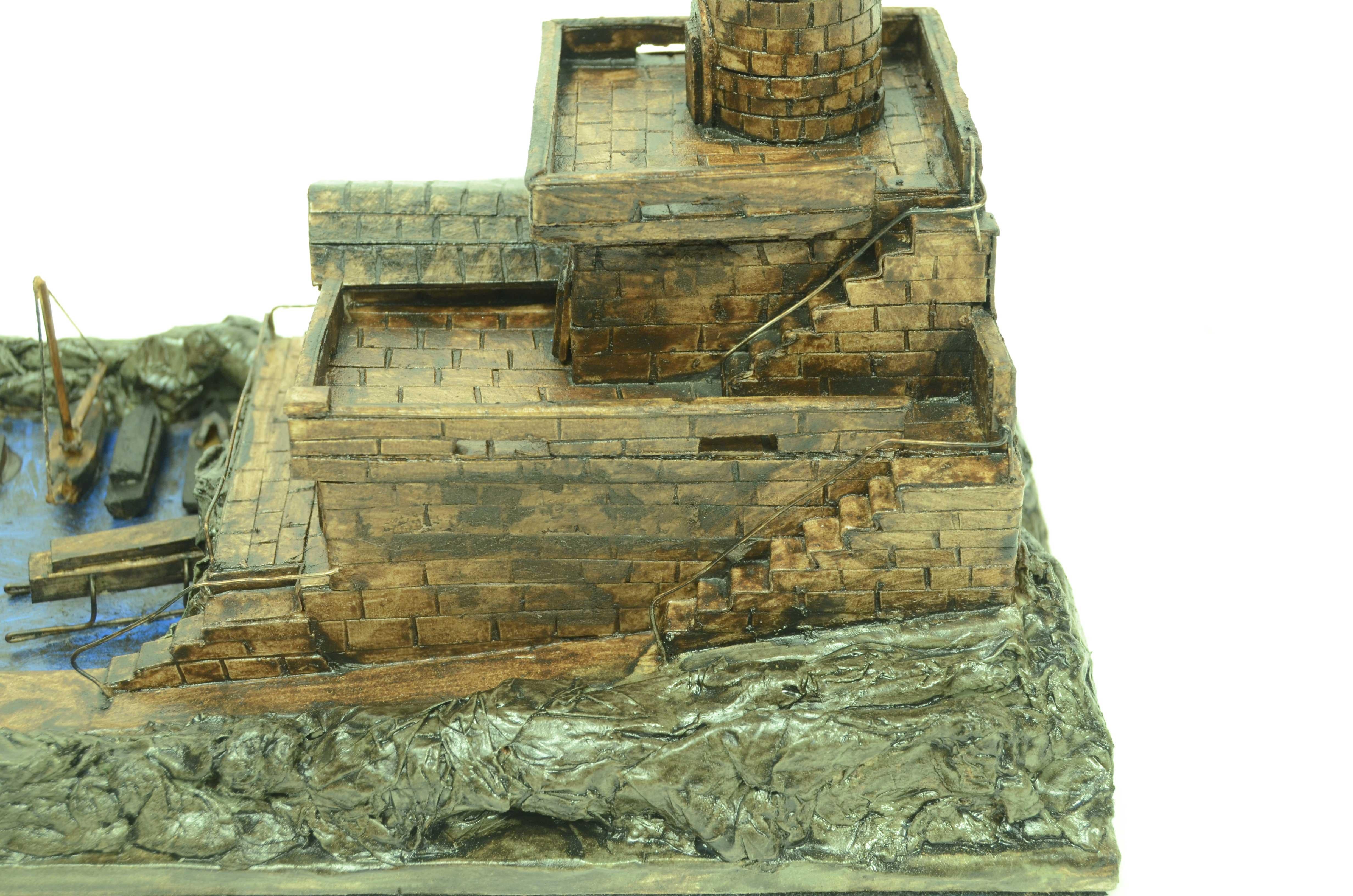 Faro-Modell, hergestellt in den fünfziger Jahren in Gipskarton und Holz im Angebot 8