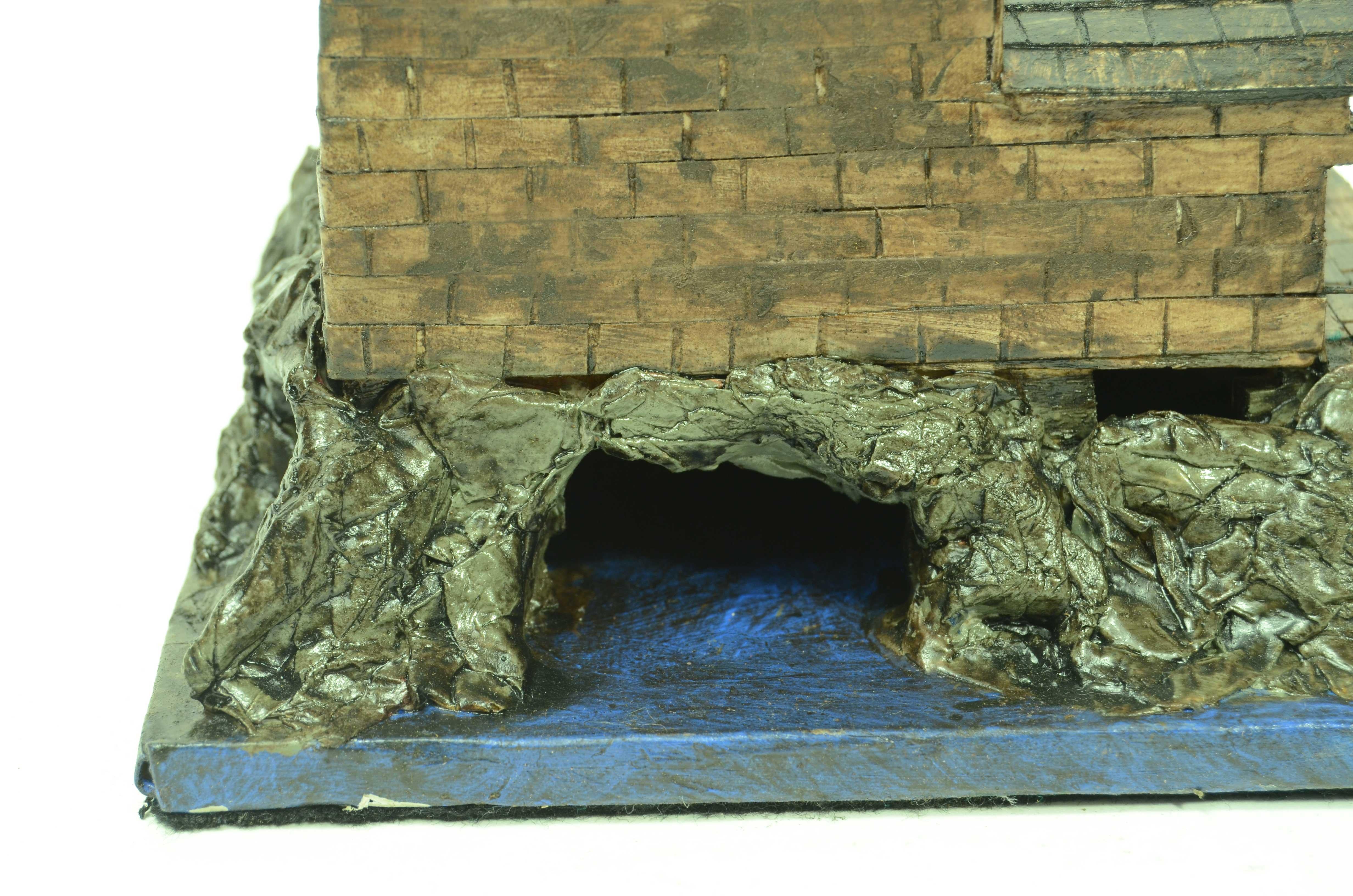 Faro-Modell, hergestellt in den fünfziger Jahren in Gipskarton und Holz im Angebot 12