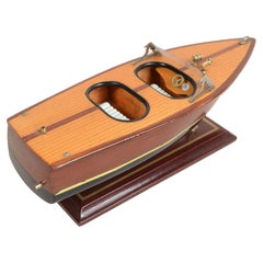Vintage Scale model of an Italian motorboat from the 1950s