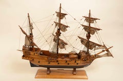 Scale model made in the 1950s of a 15th-century Spanish galleon