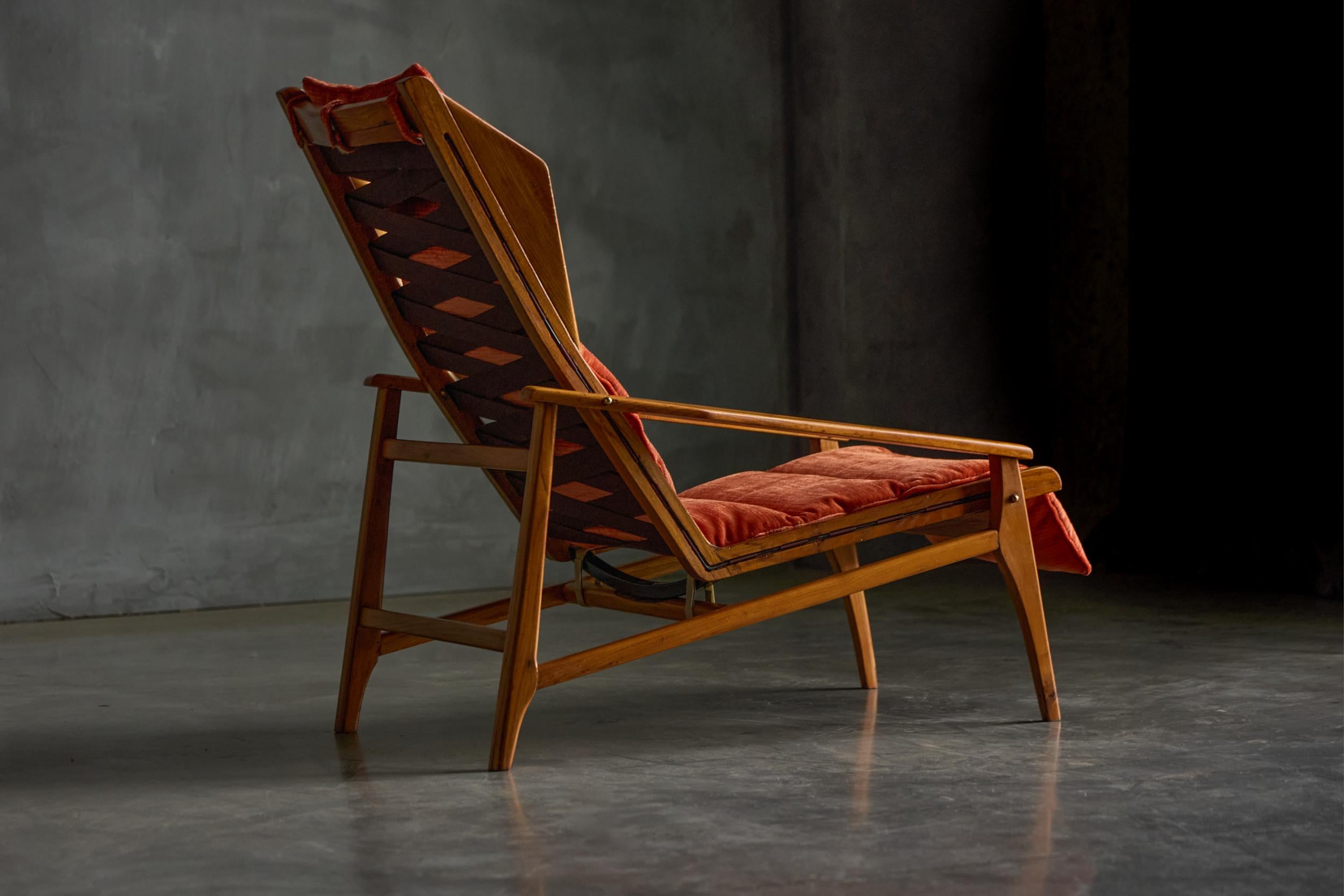 Silla Modello 811 de Gio Ponti para Cassina, Italia, años 50 Terciopelo en venta