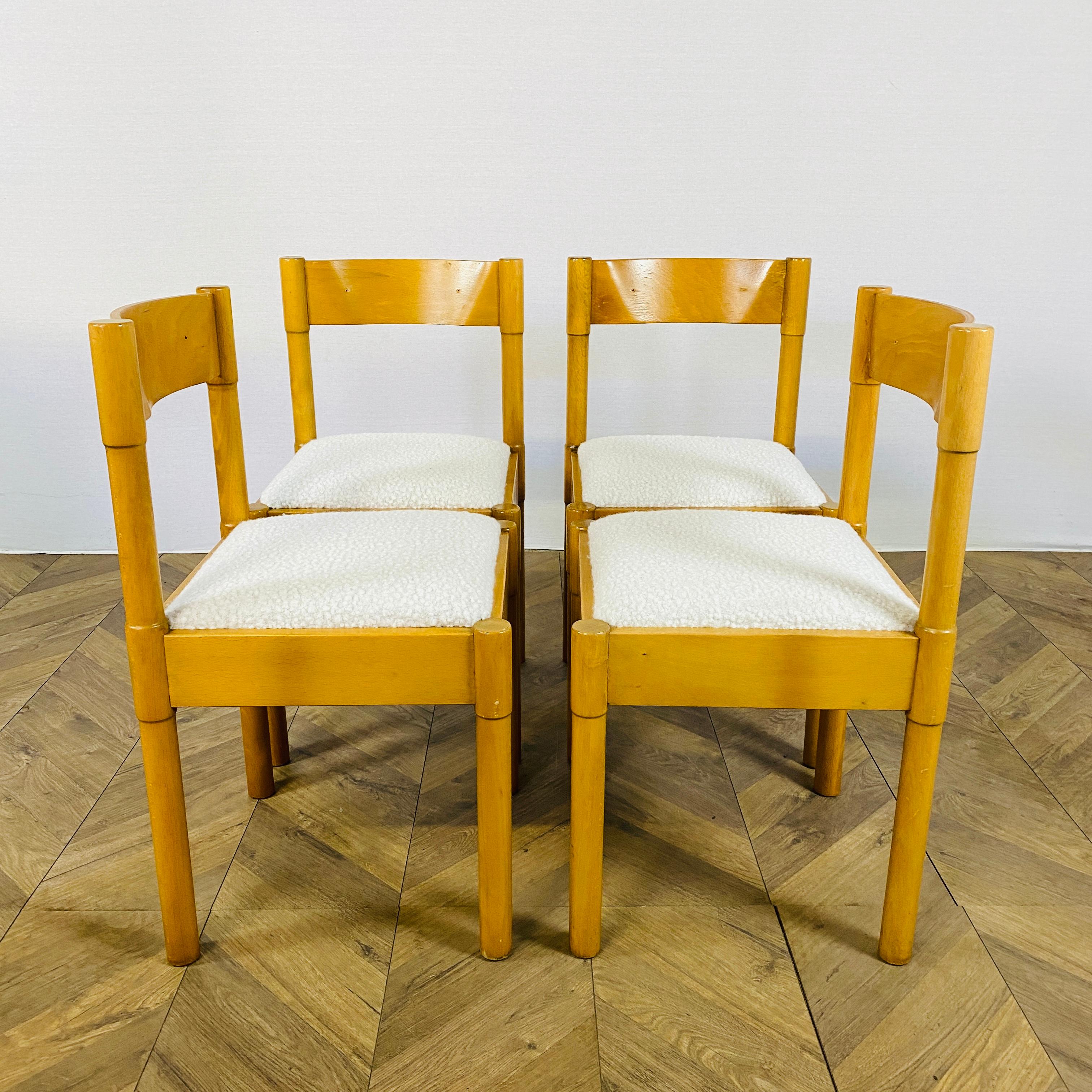 Mid-Century Modern Modello Dining Chairs by Vico Magistretti, 1960s, Set of 4