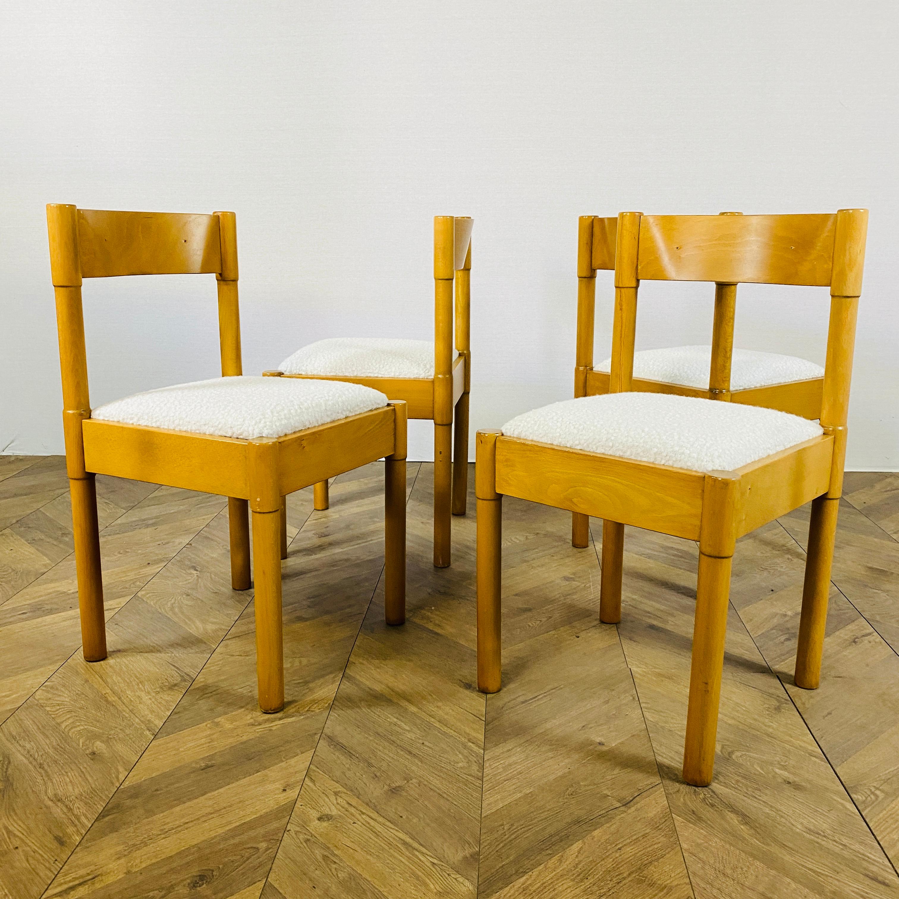 Modello Dining Chairs by Vico Magistretti, 1960s, Set of 4 1
