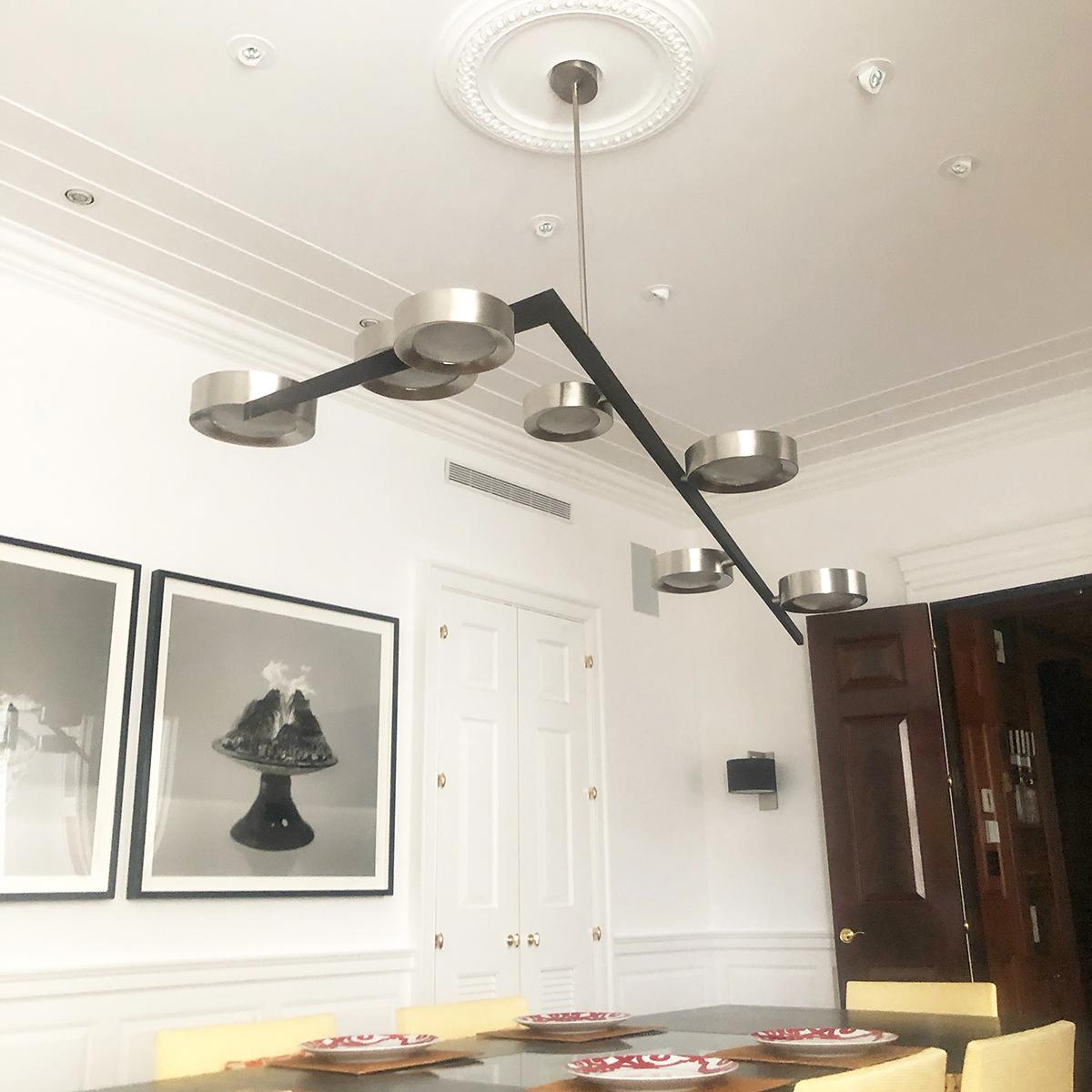 Brass Modello Sette Ceiling Light by form A For Sale