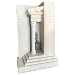 Vintage Models of Ionic Temple of Zeus Olympus Plaster Architectural Biblot Maquette