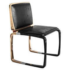 Chaise Modena en bronze et acier inoxydable, faite à la main, Istanbul
