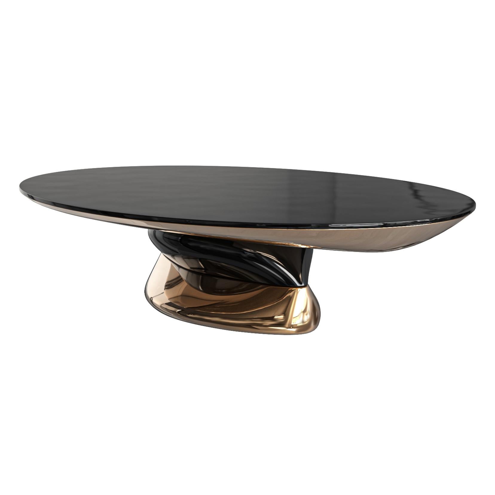 Fait main Table basse Modena en bronze et acier inoxydable, faite à la main, Istanbul en vente