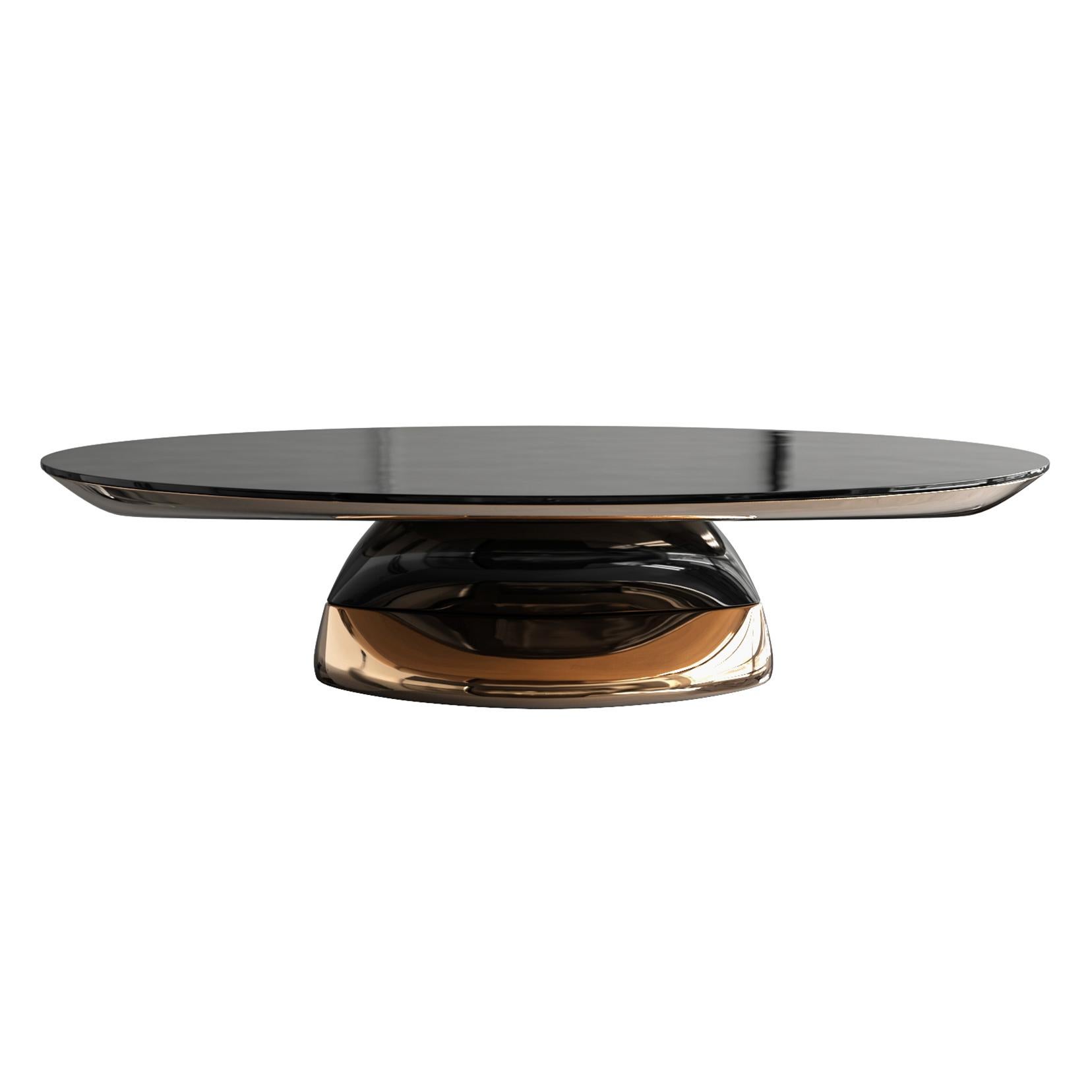 XXIe siècle et contemporain Table basse Modena en bronze et acier inoxydable, faite à la main, Istanbul en vente
