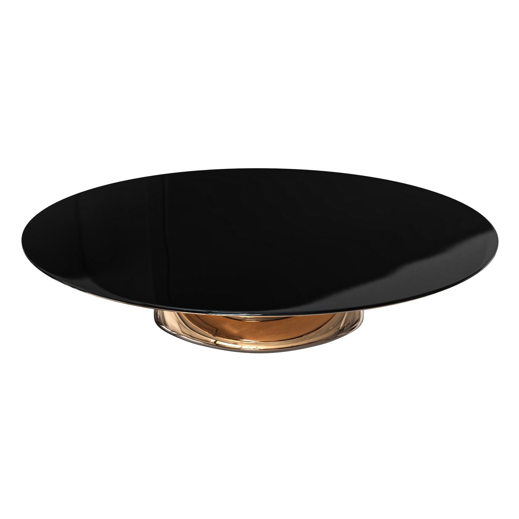 Table basse Modena en bronze et acier inoxydable, faite à la main, Istanbul en vente 3