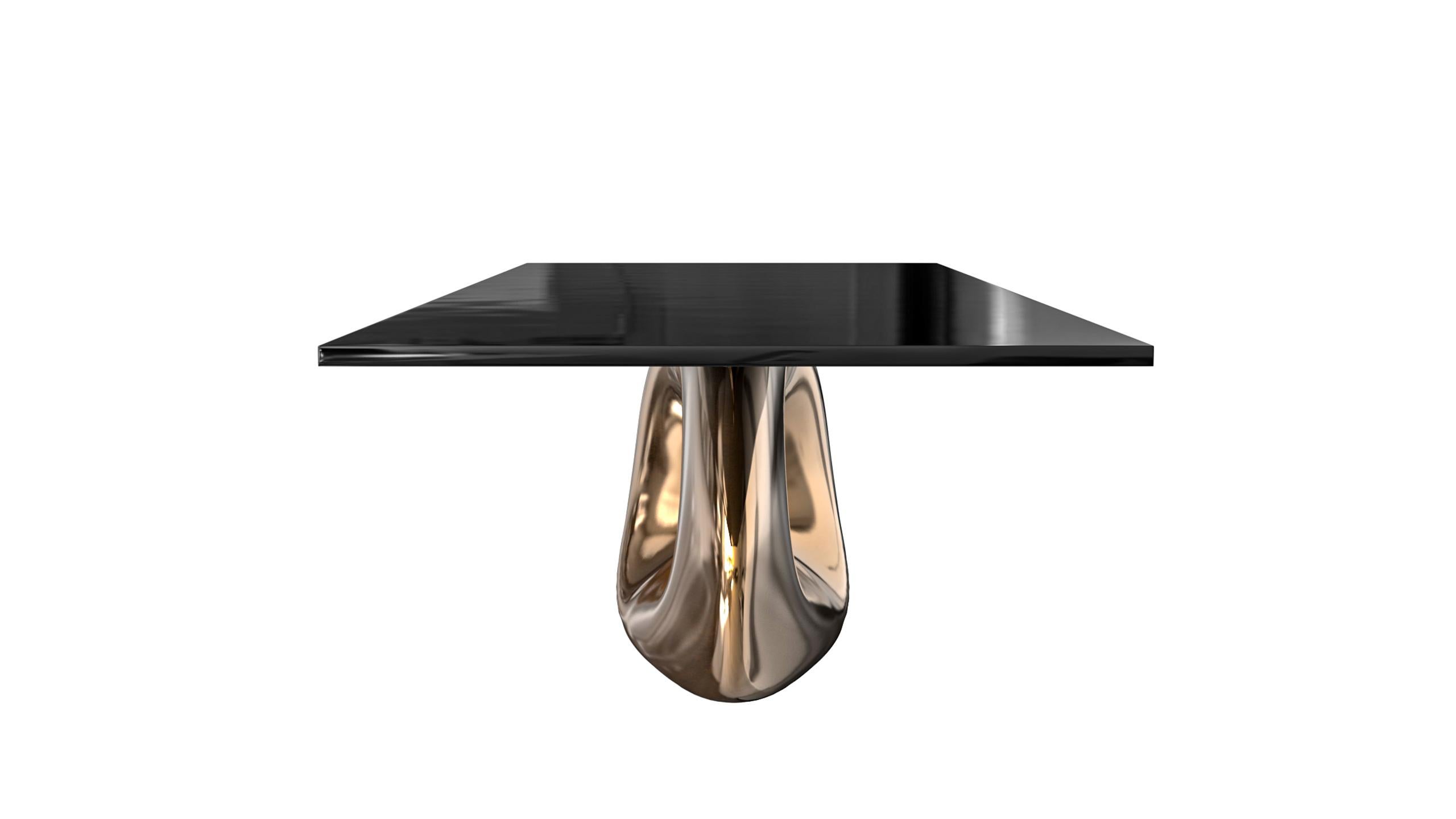 Fait main Table de salle à manger Modena avec bronze, fabriquée à la main, Istanbul en vente