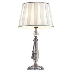 Modenese Interiors Table Lamp in Shiny Chrome Finishing and Transparent Glass
