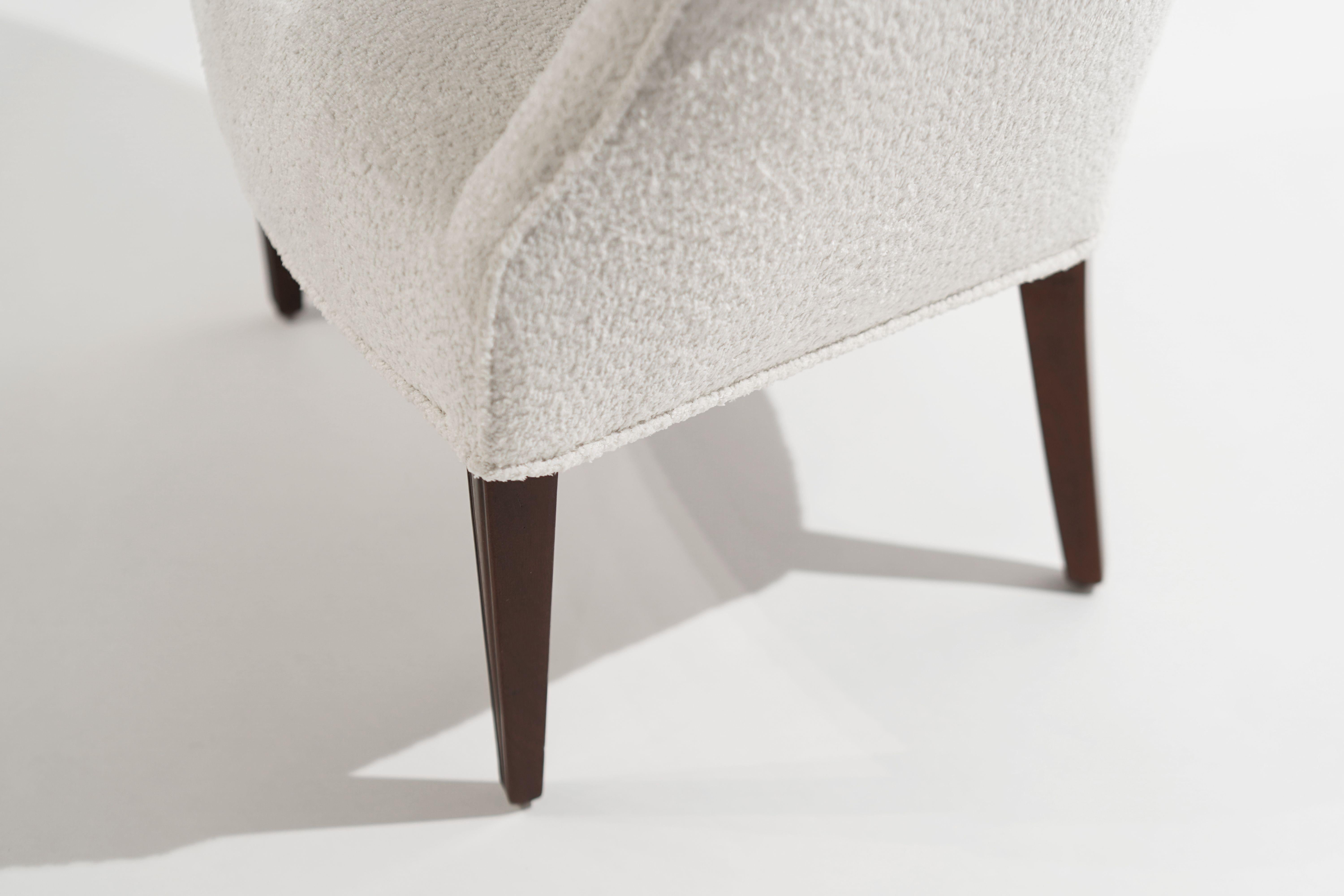 Sillas Wingback Modenistas en Bouclé, Años 50 5