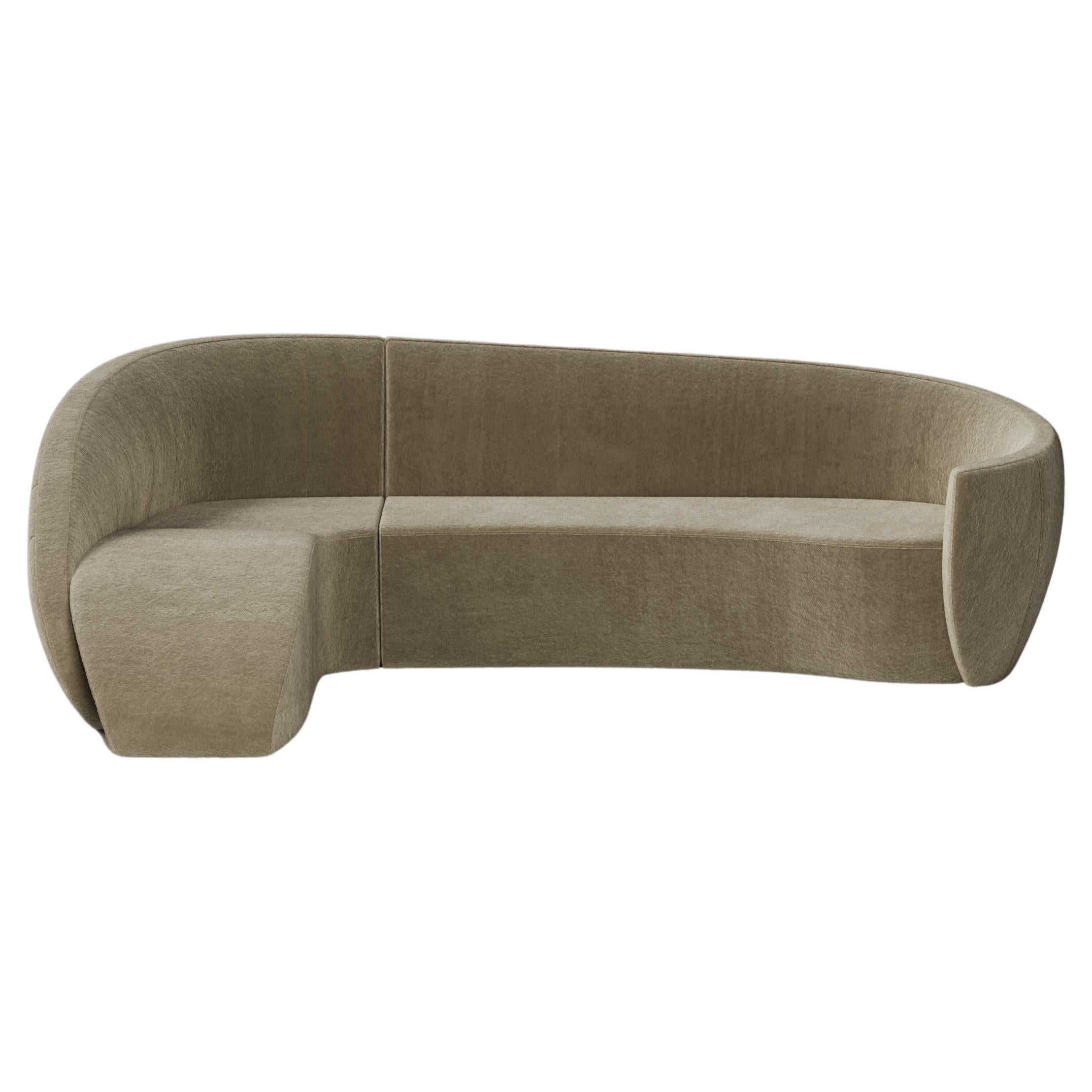 Moder Mid Century Handmade Gravity Corner sofa For Sale
