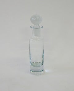 Modernist Crystal Glass Cylinder Form Liquor Decanter