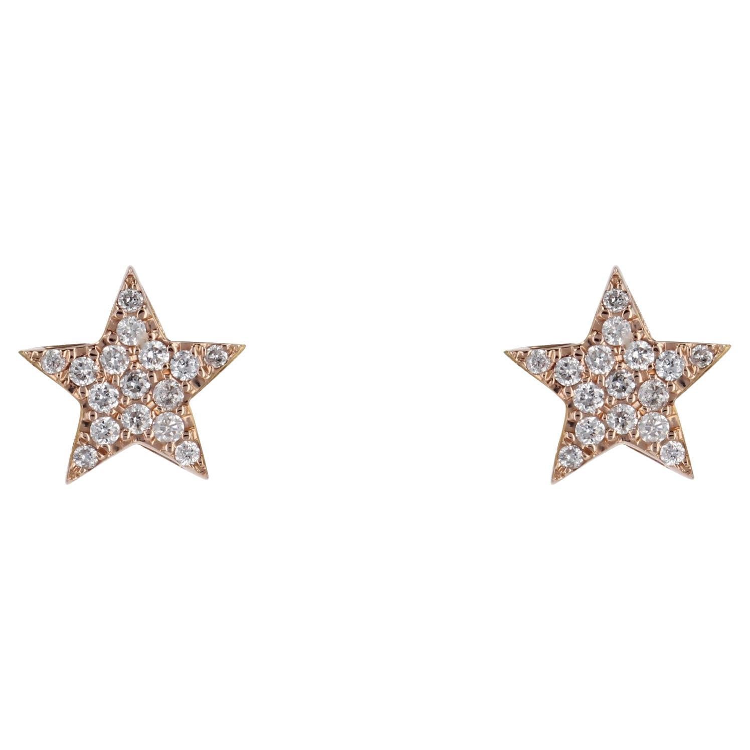 18 Karat White Gold Convertible Star Diamond Earring Jackets Studs .94 ...