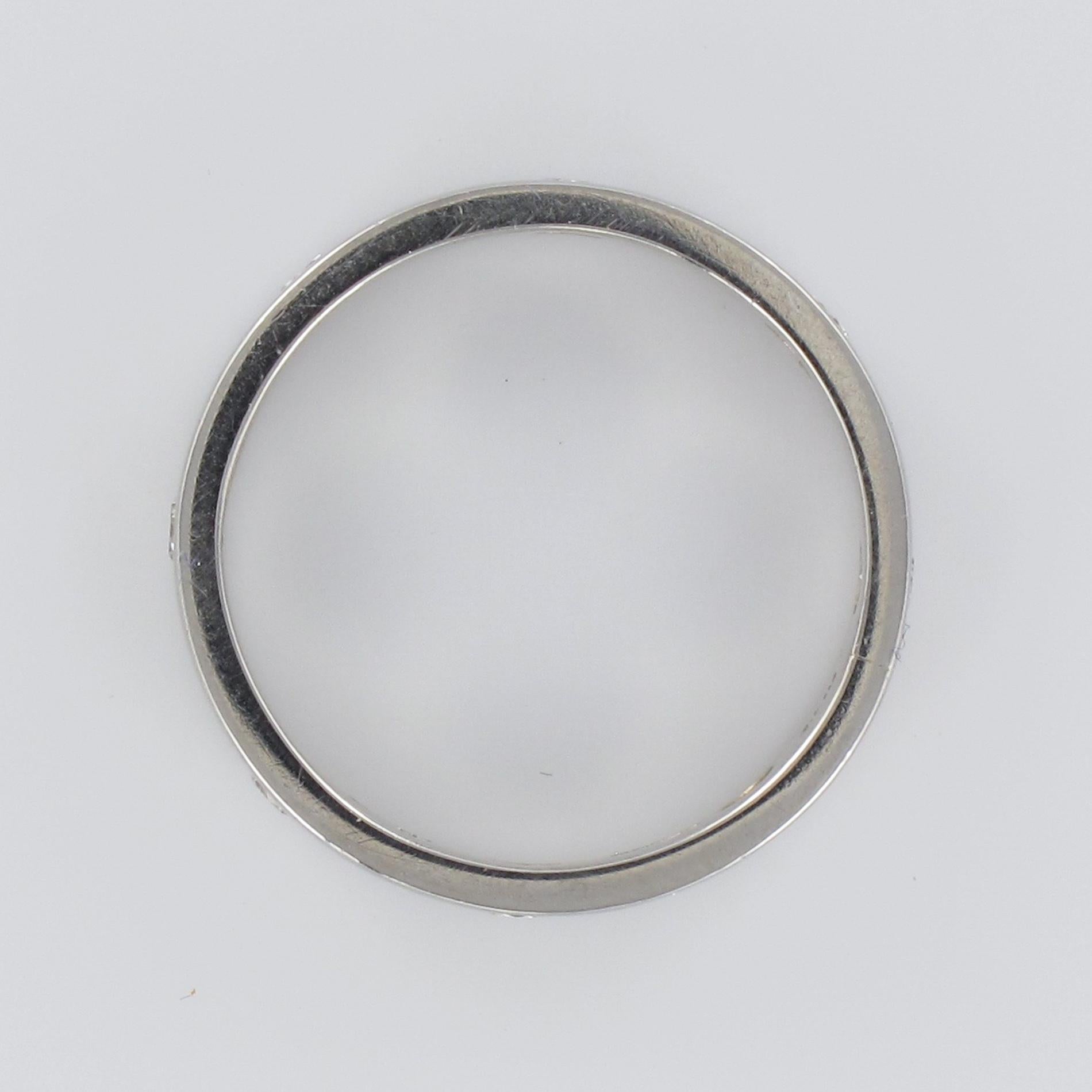 Modern 0.24 Carat Diamond Platinum Band Wedding Ring For Sale 4