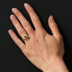 Modern 0.25 Carat Diamonds Loops 18 Karat Rose Gold Ring