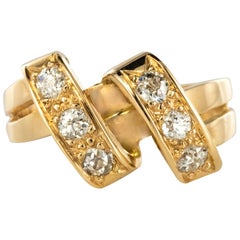 Modern 0.25 Carat Diamonds Loops 18 Karat Rose Gold Ring