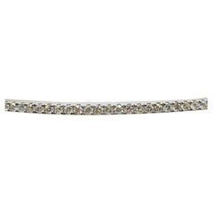 Vintage Modern 0.60 Carat Diamond White Gold Bangle
