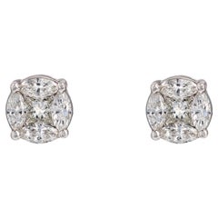 Ohrstecker aus 18 Karat Weigold mit 1,38 Karat Diamanten