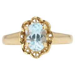 Modern 1 Carat Topaz 18 Karat Yellow Gold Openwork Ring Modern 1 Carat Topaz 18 Karat Yellow Gold Openwork Ring