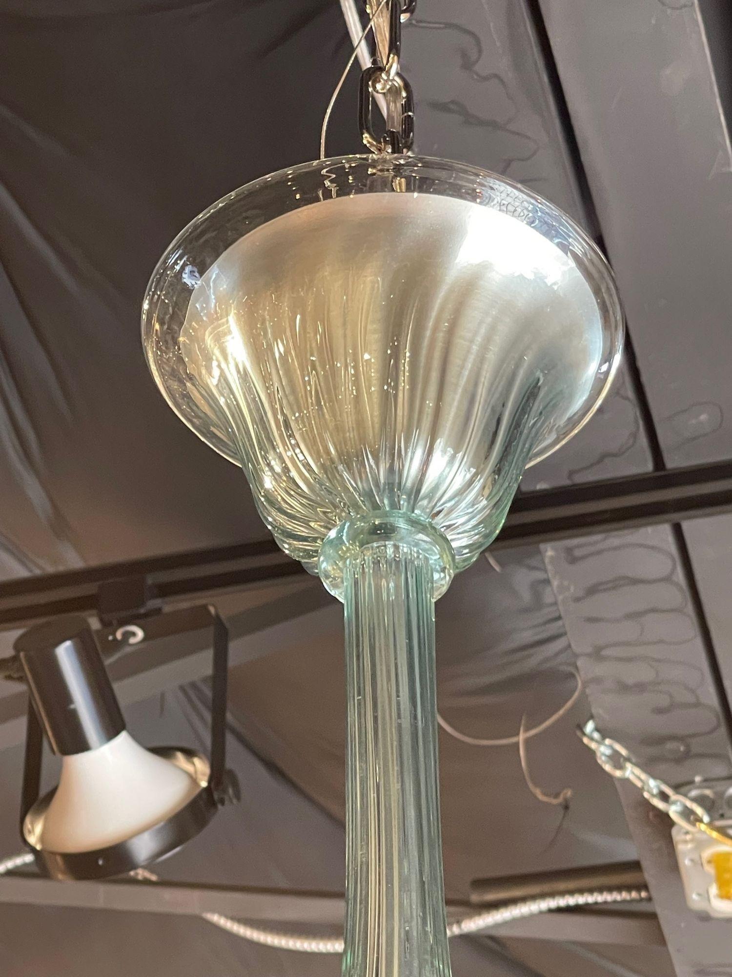 Modern 10 Light Chandelier in Fontina Green In Good Condition In Dallas, TX