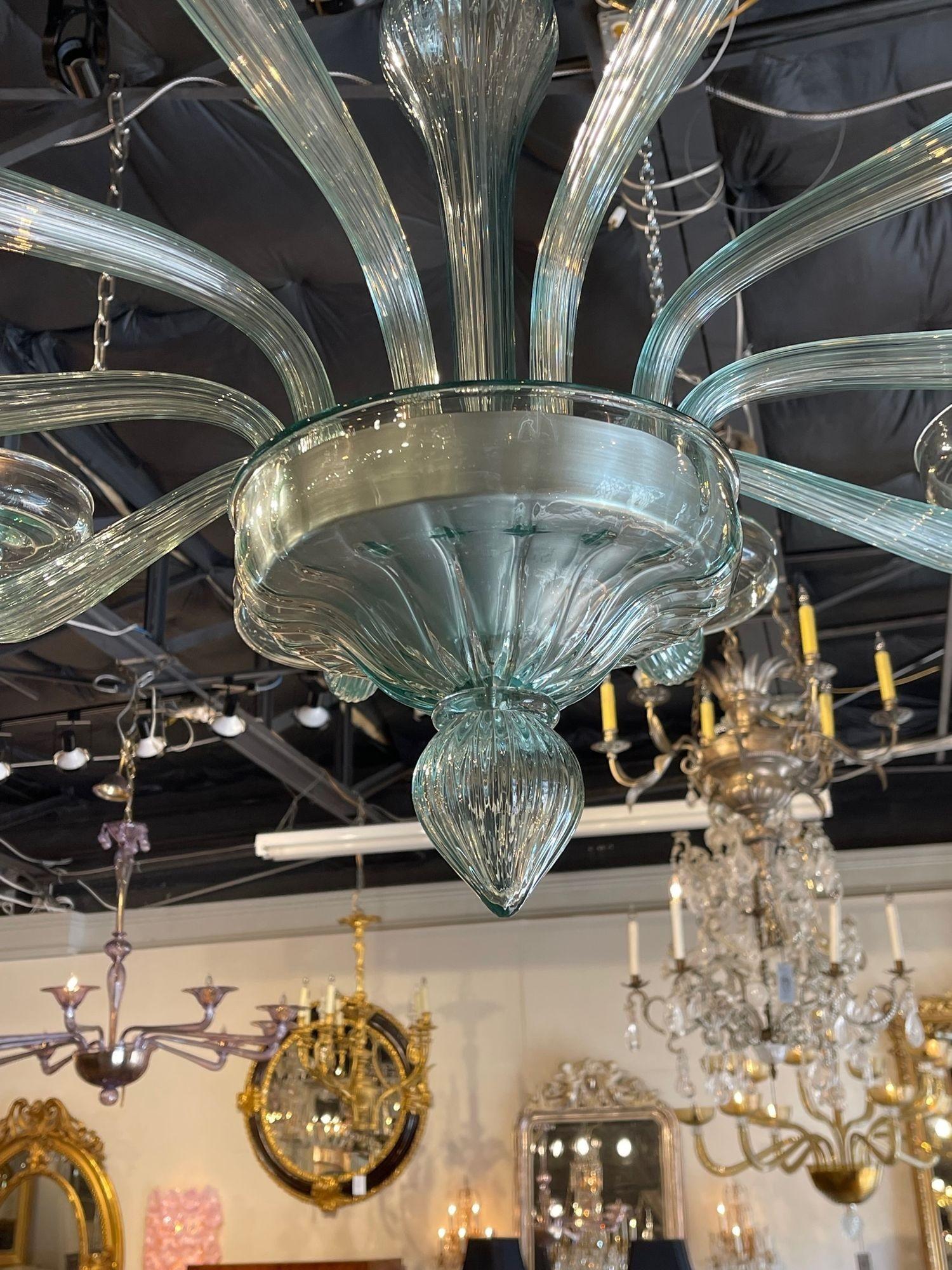 XXIe siècle et contemporain Lustre moderne à 10 feux en vert Fontina en vente