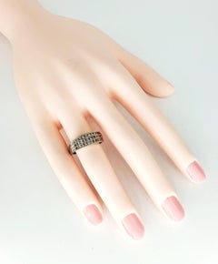 Modern 1.00 Carat Fancy Brownish Diamonds Channel Setting Three Row Ring