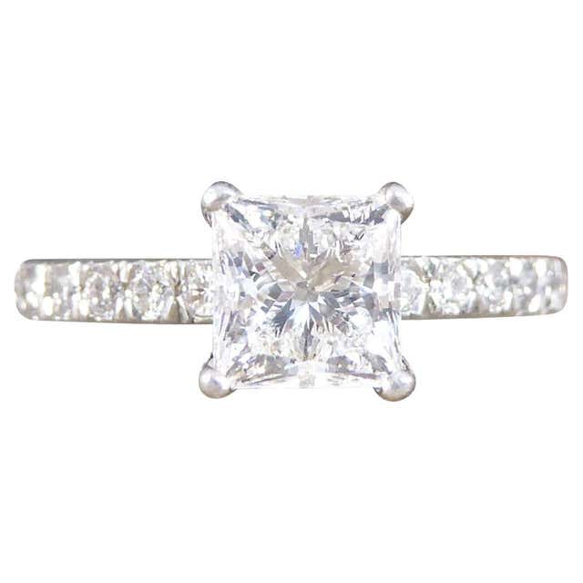 Art Deco Style Sapphire Diamond Engagement Ring in Platinum at 1stDibs ...