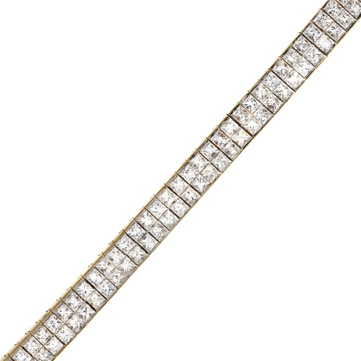moderne 18k gold and diamond bracelets