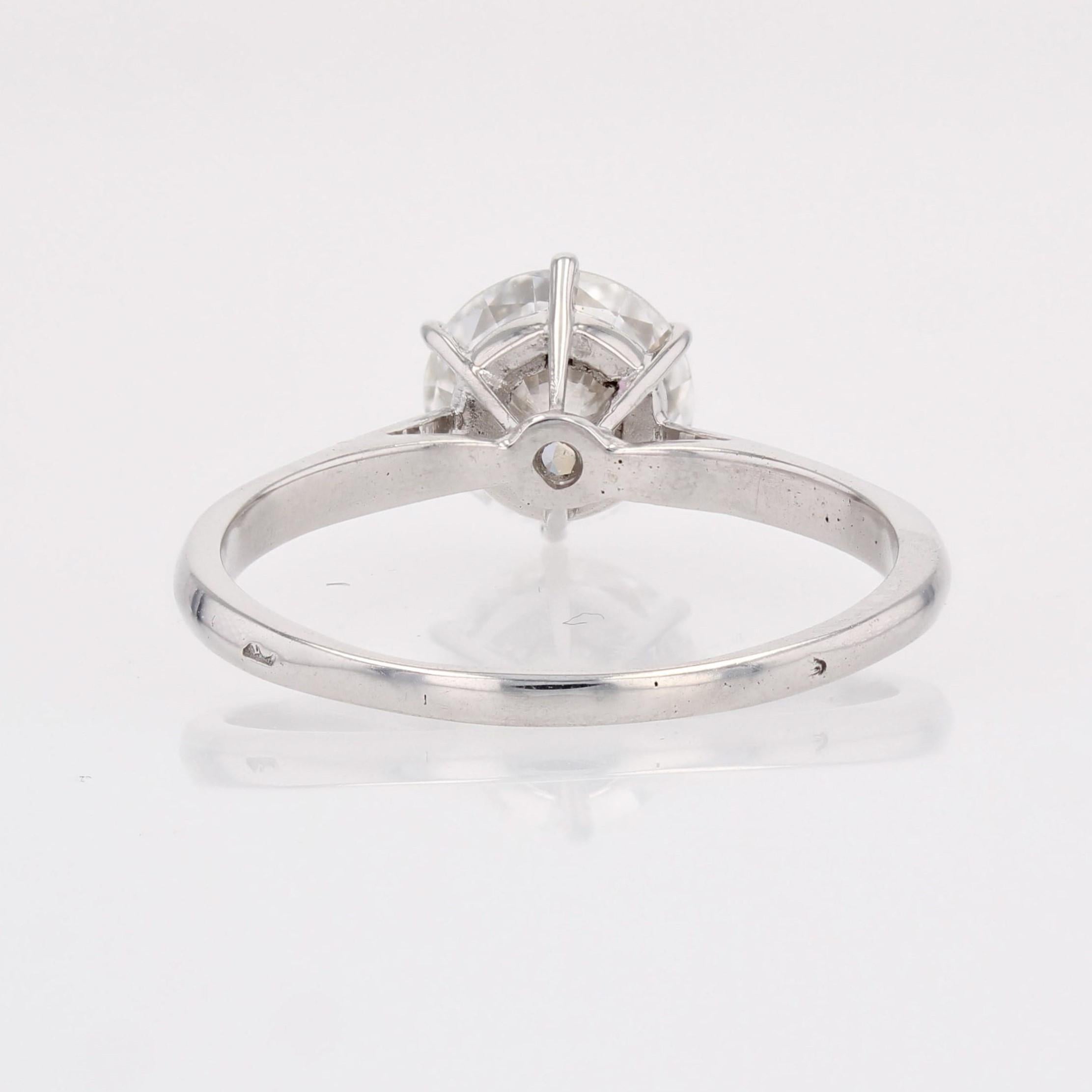 Moderno anello solitario in oro bianco 18 carati con diamante da 1,21 carati E.VS1 in vendita 9