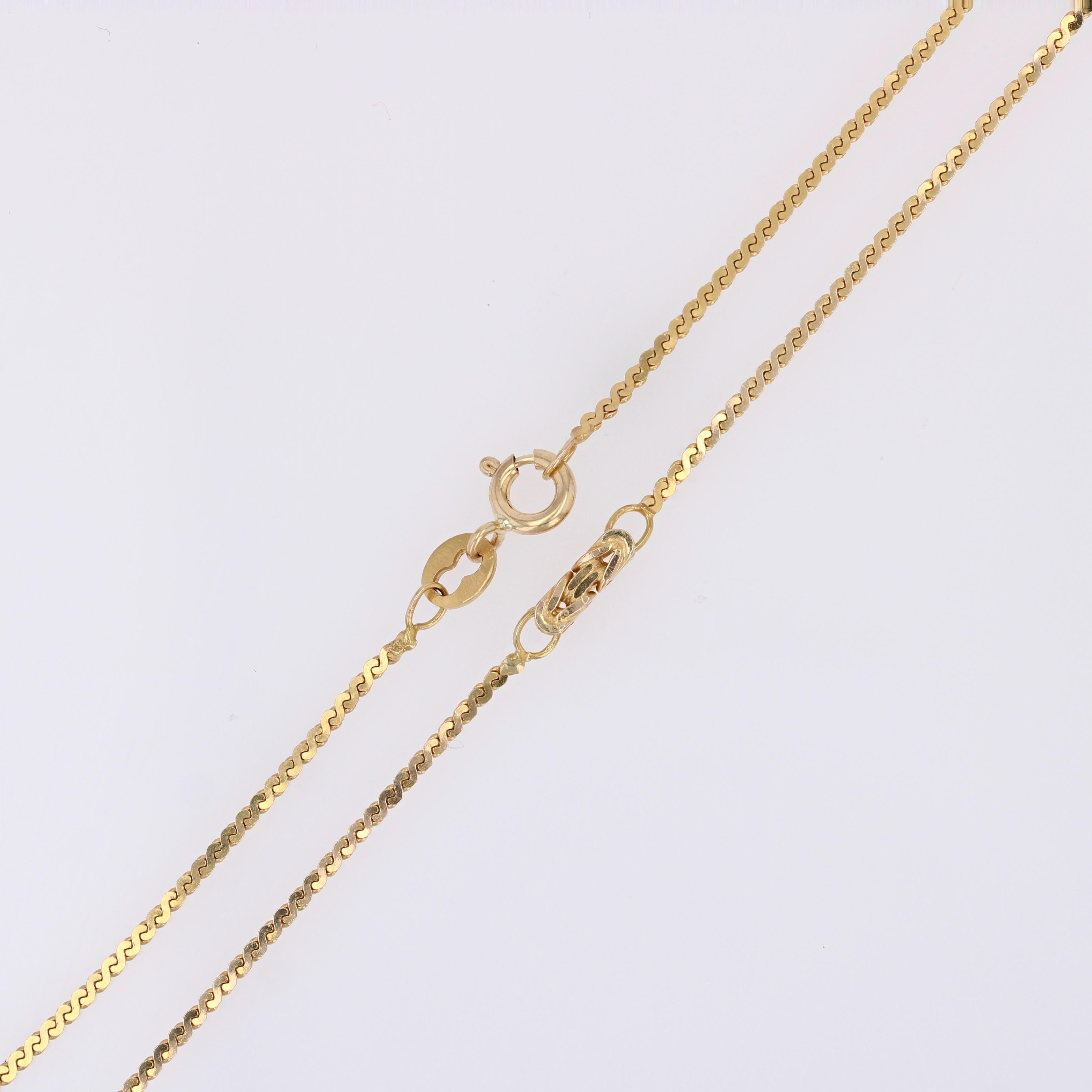 Collana moderna in oro giallo 14 carati con motivi a rete in oro in vendita 8